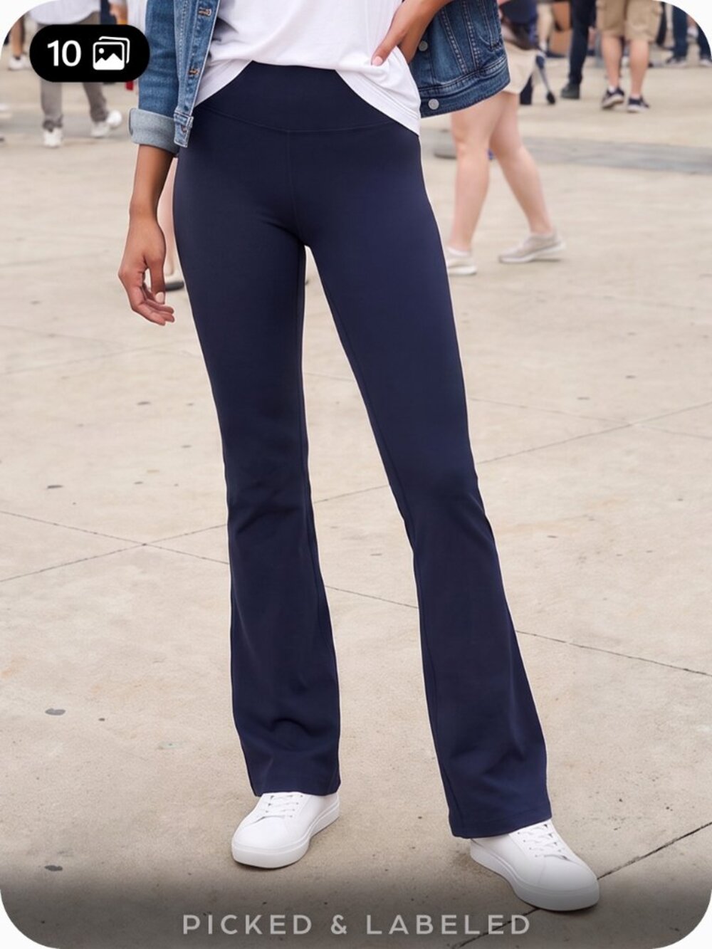 Lululemon Groove High Rise Flared Pant True Navy Leggings Women Size 6 W5HAOR